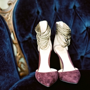Purple and Gold Wedding Shoes