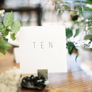 Modern Hand Lettered Table Number