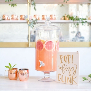 Copper and Citrus Specialty Cocktail Station