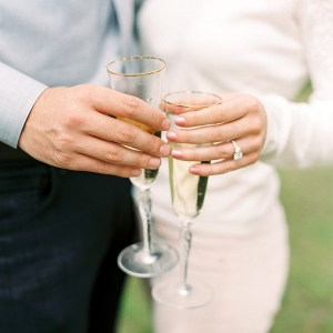 A Champagne Toast to Celebrate their Engagement!