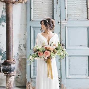 Casual Chic Bride for a Rustic Industrial Fixer Upper Inspired Wedding