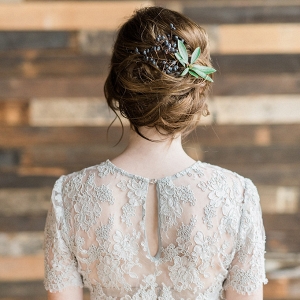 Bridal Updo with Greenery
