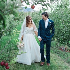 Romantic Apple Orchard Wedding with a Chic Bride and Groom