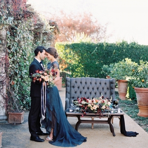 Vibrant fall colors for a winery wedding