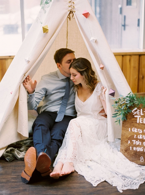 Tipi Tent for a Whimsical Photo Booth
