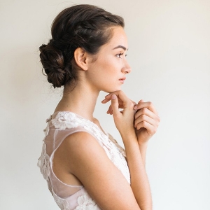 Fresh and Natural Bridal Makeup with a Loose Chignon