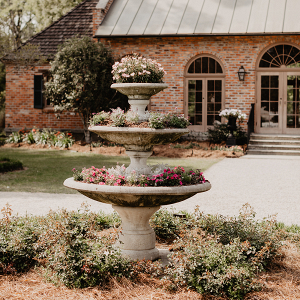 Fountain Filled with Flowers Wedding Venue