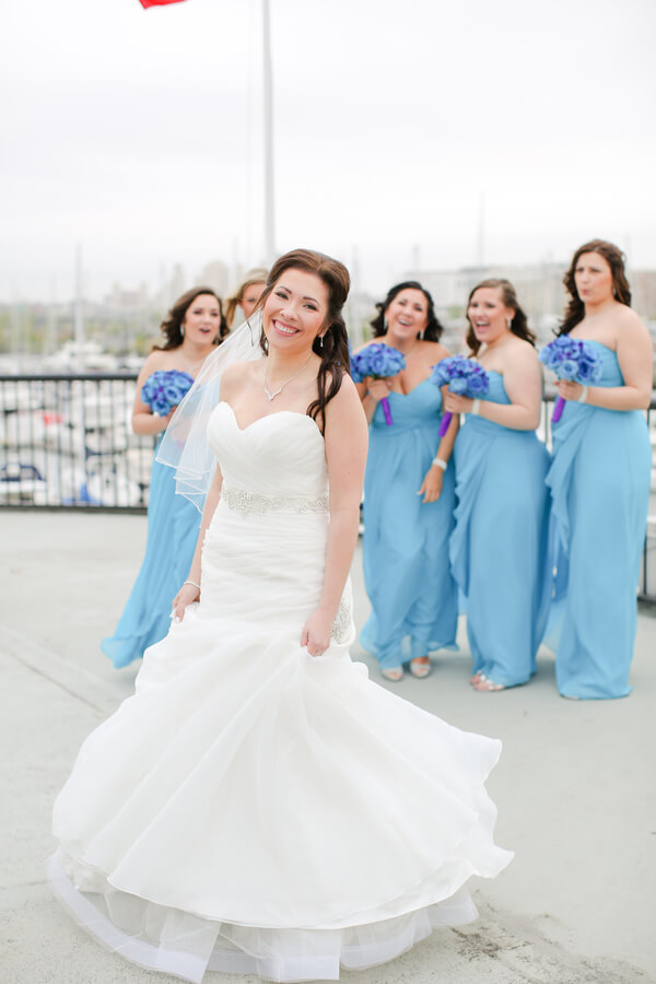 Blue Purple New Jersey Wedding - Bridesmaids