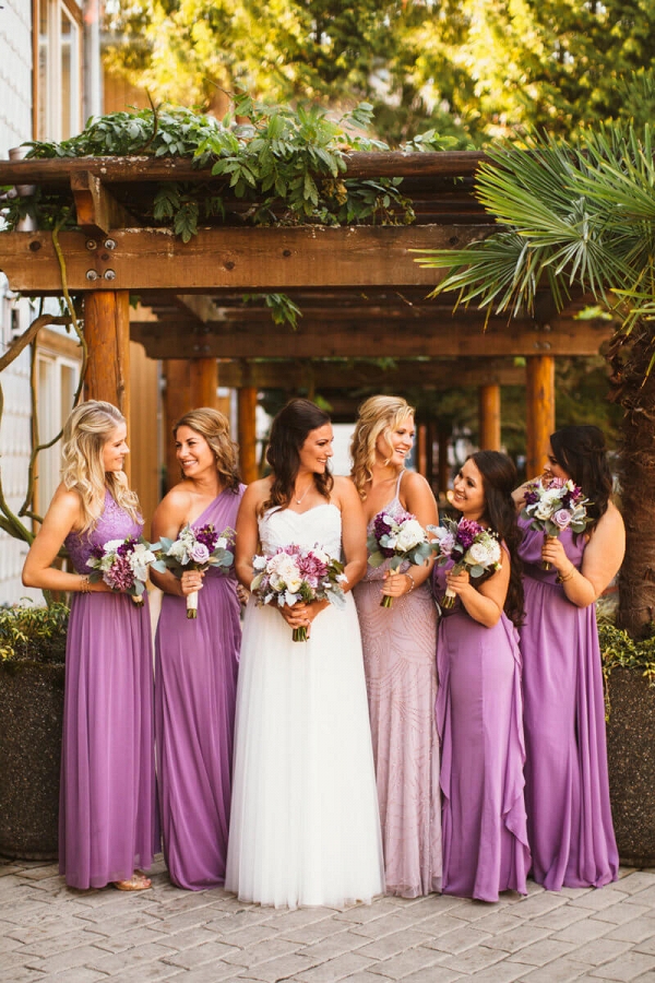 Purple Wisteria Wedding - Bridesmaids