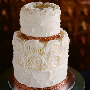 Copper Romantic Wedding Cake