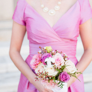 Elegant Country Club Wedding - Pink Bridesmaid