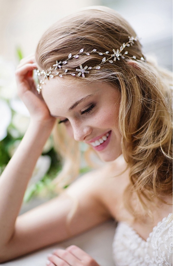 Rhinestones and Crystal Headband and Bridal Sash