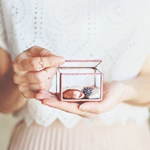 Geometric Wedding Ring Box