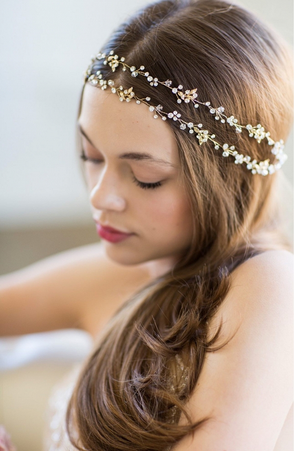 Double Banded Gold Halo Headpiece