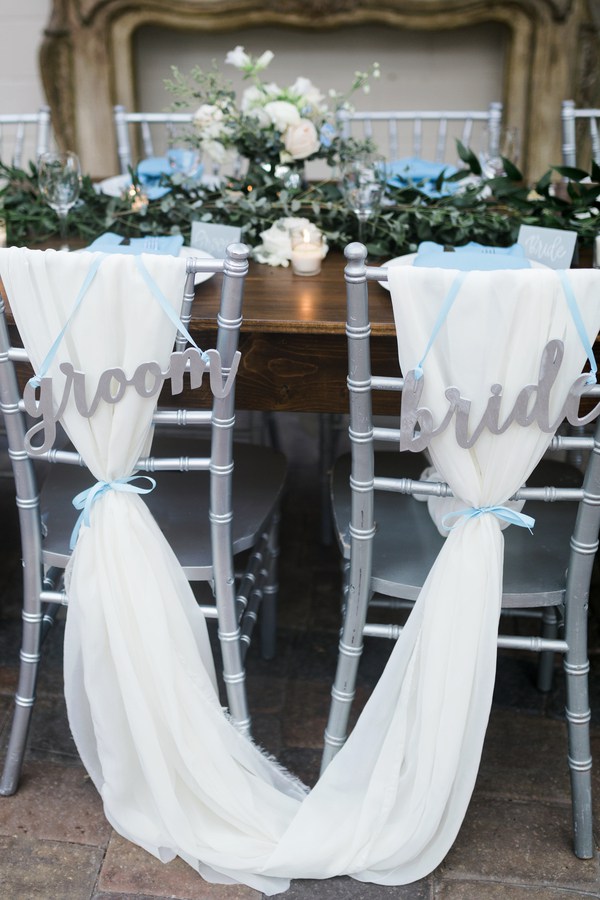 Mid-Summer Romance - bride and groom chairs
