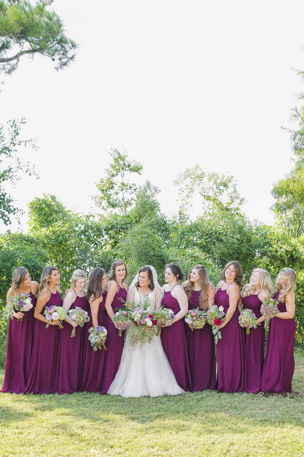 Outdoor-Floral-Fall-Wedding-Wine-Bridesmaids