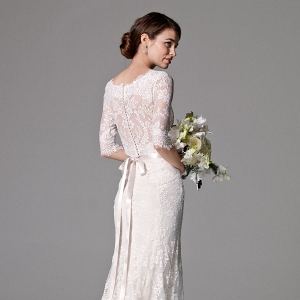 Watters Riviera Illusion Bodice Lace Wedding Dress
