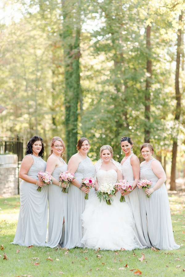 Rustic-Chic-Vineyard-Wedding-Grey-bridesmaids-dresses