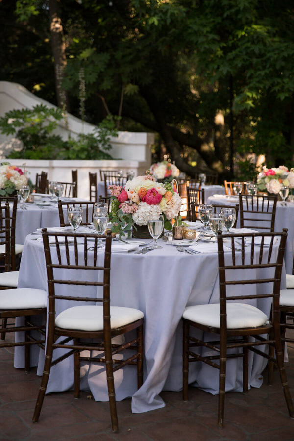 Rustic Elegant Outdoor California Wedding - reception table style