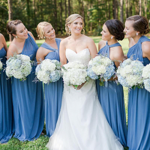 Rustic-Farm-Virginia-Wedding-Blue-Bridesmaids-Dresses