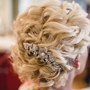 Rustic Tennessee Fall Wedding - romantic updo bridal hair with hair pin