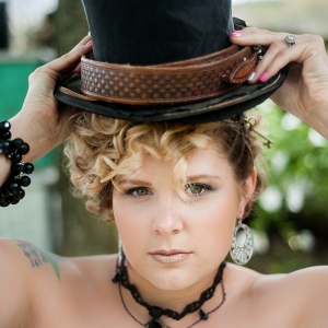 Steampunk Rustic Wedding Inspiration - bride with black hat