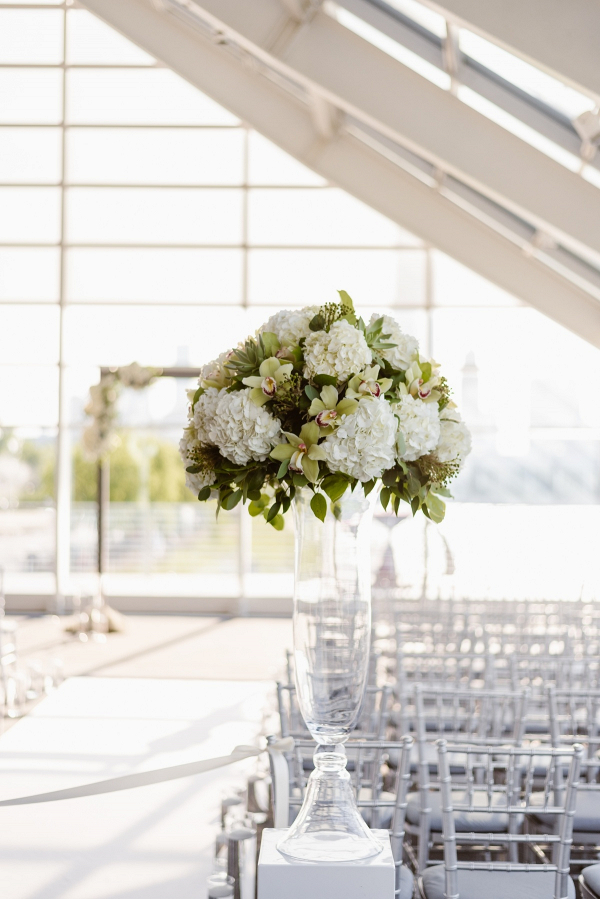 Tall ceremony floral urns