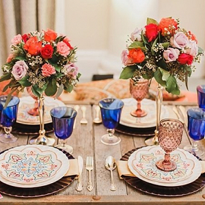 Indian wedding tablescape