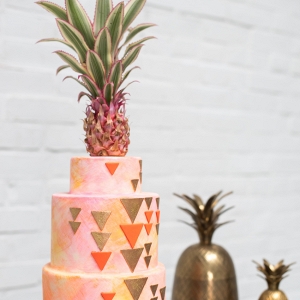 geometric-cake-pineapple-cake-topper