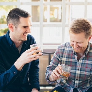 Cocktails during Engagement Session