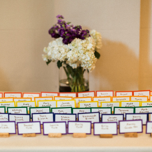 Colorful place cards