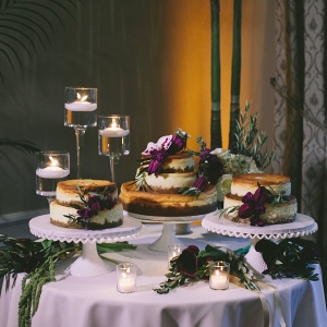 Deconstructed wedding cheesecake