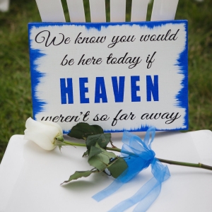 Sign to Remember Loved Ones at a Wedding Ceremony