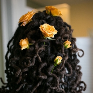 Bridal Hairstyle with Flowers