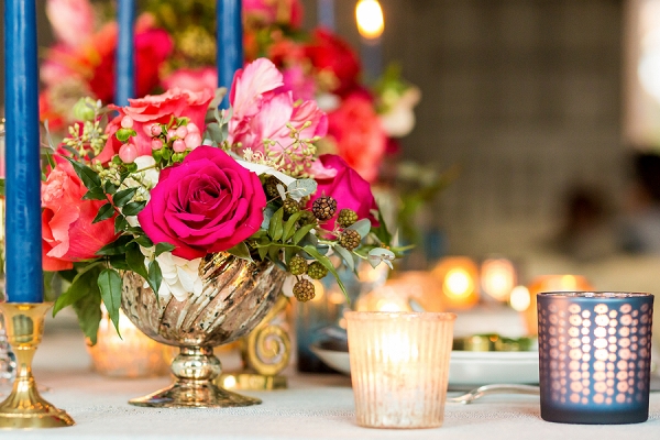 Pink and Navy Tablescape