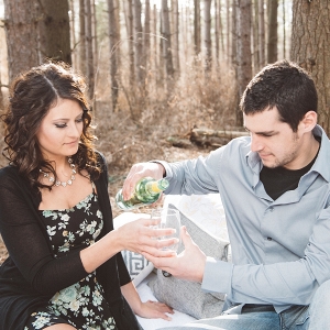 Picnic Engagement Shoot in the Woods