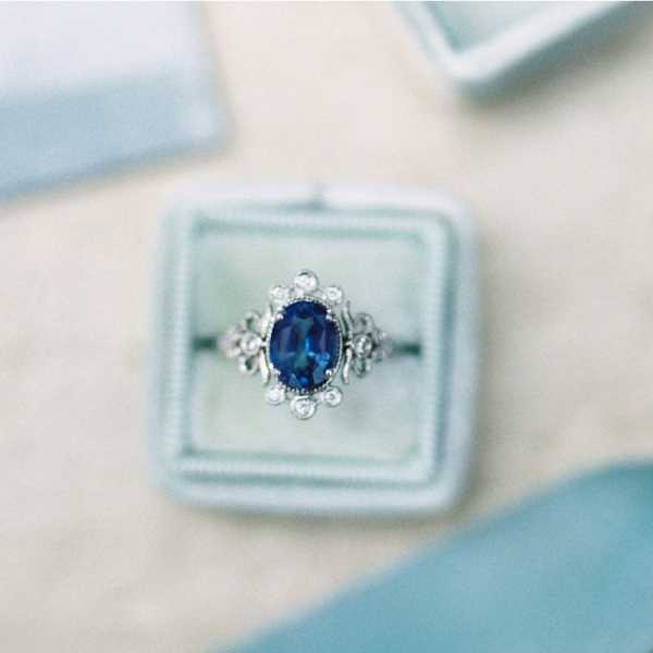 Sapphire engagement ring