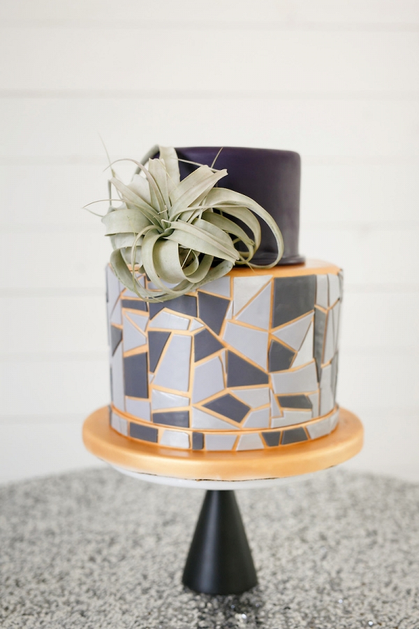 geometric-air-plant-wedding-cake-jenny-demarco-photography