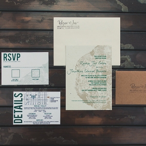 Eco Friendly Earth Tone Wedding Invitation Suite from Forever Fiance