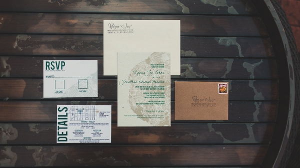 Eco Friendly Earth Tone Wedding Invitation Suite from Forever Fiance
