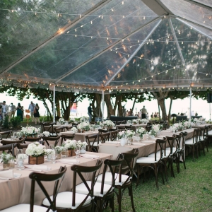 Romantic, Vintage Outdoor Tented Wedding Reception 