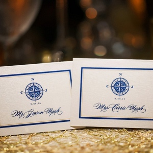 Nautical themed place cards