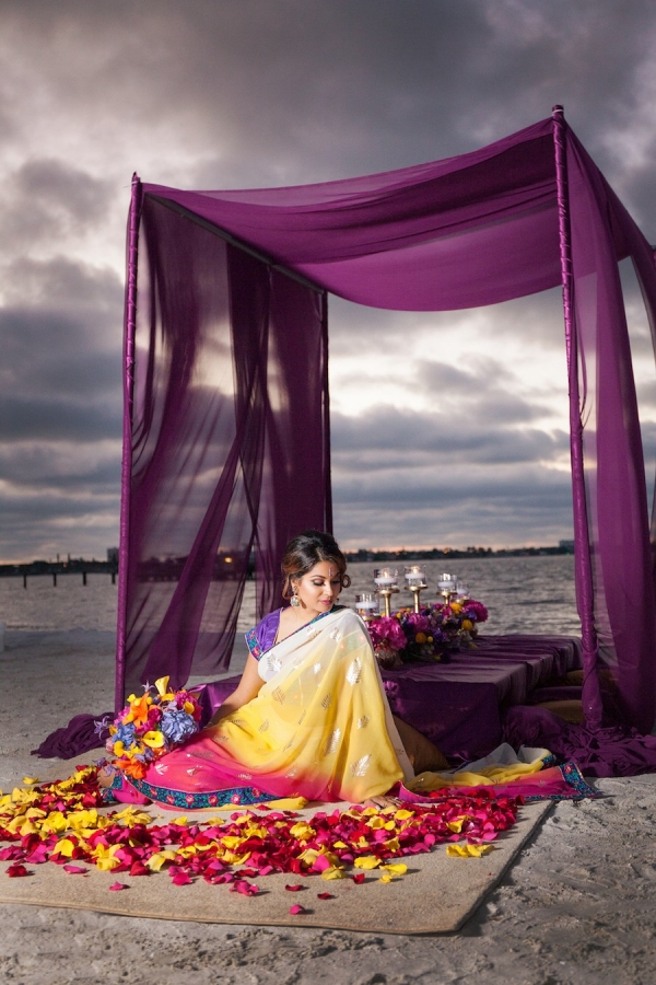 Florida Beachfront Styled Indian Wedding Ceremony