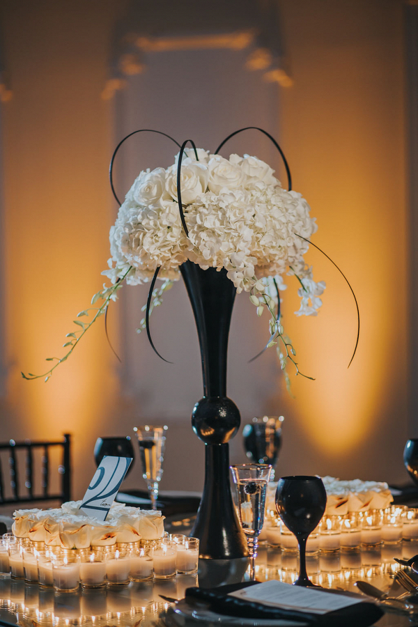 Black and white centerpiece