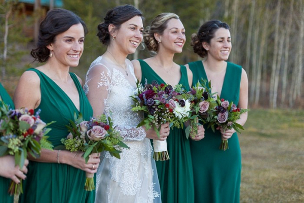Emerald green bridesmaids