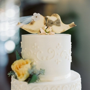 rustic bird wedding cake topper