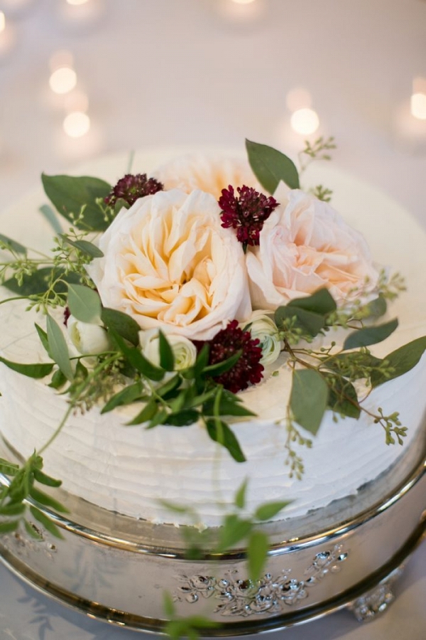 Rustic floral wedding cake in Vail Colorado