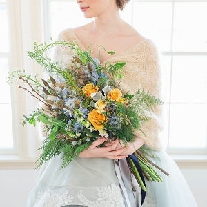 etherial blue wedding inspiration from Mountainside Bride