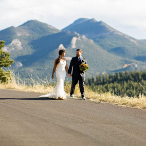 Fall colored mountain wedding in Colorado