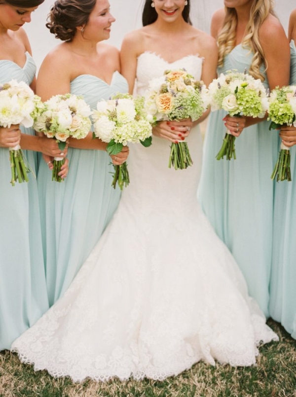 Sky Blue Bridesmaids Dresses
